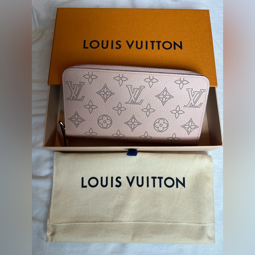 Louis Vuitton Blush Perforated Monogram Zip Wallet
